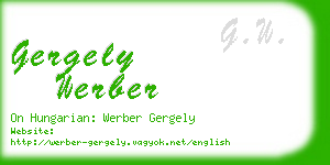 gergely werber business card